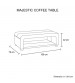 Majestic Modern Coffee Table With Premium Bonded Leather